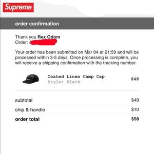 Supreme Coated Linen Camp Cap (Black)